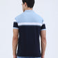 Sky Blue Striped Regular Fit Polo T-Shirt | Greenfibre