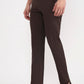 Dark Brown Solid Super Slim Fit Casual Trouser | Greenfibre