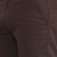 Dark Brown Solid Super Slim Fit Casual Trouser | Greenfibre
