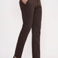 Dark Brown Solid Super Slim Fit Casual Trouser | Greenfibre