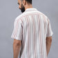 Grey Striped Slim Fit Casual Shirt | JadeBlue