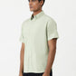 Light Green Solid Slim Fit Casual Shirt | Greenfibre