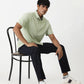 Light Green Solid Slim Fit Casual Shirt | Greenfibre
