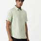 Light Green Solid Slim Fit Casual Shirt | Greenfibre