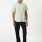 Light Green Solid Slim Fit Casual Shirt | Greenfibre