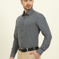 Blue Printed Slim Fit Party Wear Shirt | Wyre