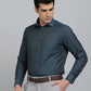Green Printed Slim Fit Formal Shirt | Greenfibre