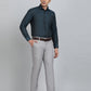 Green Printed Slim Fit Formal Shirt | Greenfibre