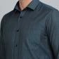 Green Printed Slim Fit Formal Shirt | Greenfibre