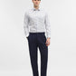 Blue & White Printed Slim Fit Party Wear Shirt | Greenfibre