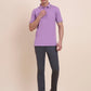 Lavender Solid Slim Fit Polo T-Shirt | Greenfibre