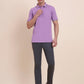 Lavender Solid Slim Fit Polo T-Shirt | Greenfibre