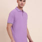 Lavender Solid Slim Fit Polo T-Shirt | Greenfibre