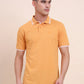 Mustard Solid Slim Fit Polo T-Shirt | Greenfibre