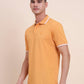 Mustard Solid Slim Fit Polo T-Shirt | Greenfibre