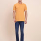 Mustard Solid Slim Fit Polo T-Shirt | Greenfibre