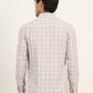 Brown Checked Slim Fit Semi Casual Shirt | Greenfibre