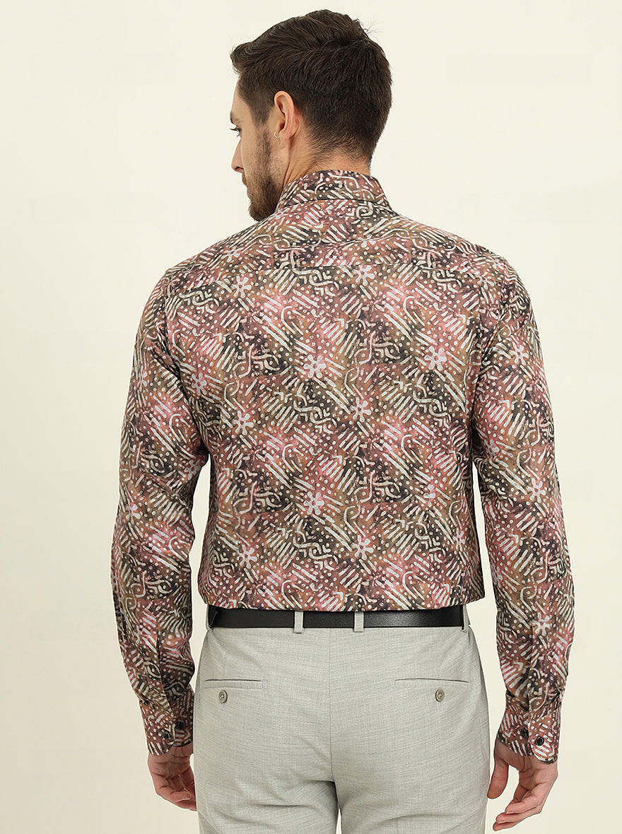 Multicolor Printed Slim Fit Party Wear Shirt | Wyre