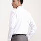 White & Grey Solid Regular Fit Formal Shirt | Greenfibre
