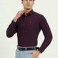 Wine Solid Slim Fit Party Wear Shirt | Greenfibre