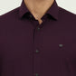 Wine Solid Slim Fit Party Wear Shirt | Greenfibre