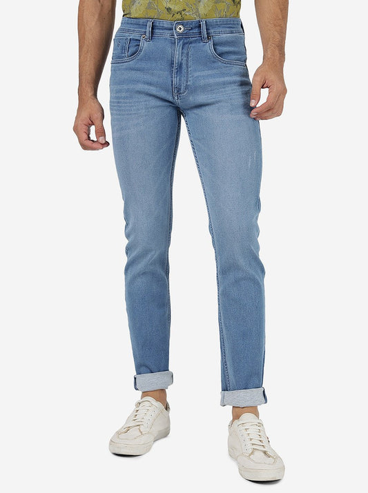 Cloud Blue Washed Narrow Fit Jeans | Greenfibre