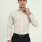Beige Solid Slim Fit Formal Shirt | Greenfire