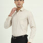 Beige Solid Slim Fit Formal Shirt | Greenfire