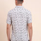 White Printed Slim Fit Casual Shirt | Greenfibre