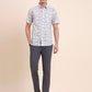 White Printed Slim Fit Casual Shirt | Greenfibre