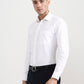 White Solid Slim Fit Formal Shirt | Greenfibre