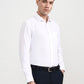 White Solid Slim Fit Formal Shirt | Greenfibre