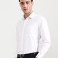 White Solid Slim Fit Formal Shirt | Greenfibre