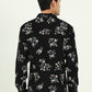 Black Printed Slim Fit Casual Shirt | Greenfibre