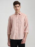 Orange Solid Slim Fit Casual Shirt | Greenfibre