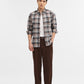 Black Checked Slim Fit Casual Shirt | Greenfibre