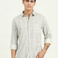Grey Printed Slim Fit Casual Shirt | Greenfibre