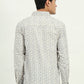 Grey Printed Slim Fit Casual Shirt | Greenfibre