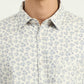 Grey Printed Slim Fit Casual Shirt | Greenfibre
