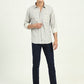 Grey Printed Slim Fit Casual Shirt | Greenfibre