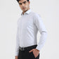 Light Grey Solid Slim Fit Formal Shirt | Greenfibre