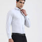 Light Grey Solid Slim Fit Formal Shirt | Greenfibre