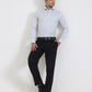 Light Grey Solid Slim Fit Formal Shirt | Greenfibre