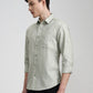 Green Solid Slim Fit Casual Shirt | Greenfibre