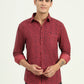 Maroon Printed Slim Fit Casual Shirt | Greenfibre