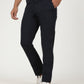 Navy Blue Solid Neo Fit Casual Trouser | Greenfibre