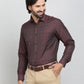 Maroon Checked Slim Fit Formal Shirt | Greenfibre