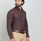 Maroon Checked Slim Fit Formal Shirt | Greenfibre