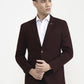 Maroon Solid  Blazer | Greenfibre
