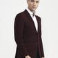 Maroon Solid  Blazer | Greenfibre